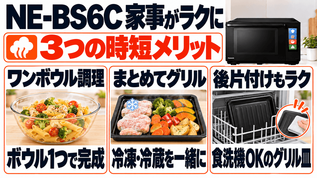 NE-BS6Cで毎日の家事がラクになる3つの理由