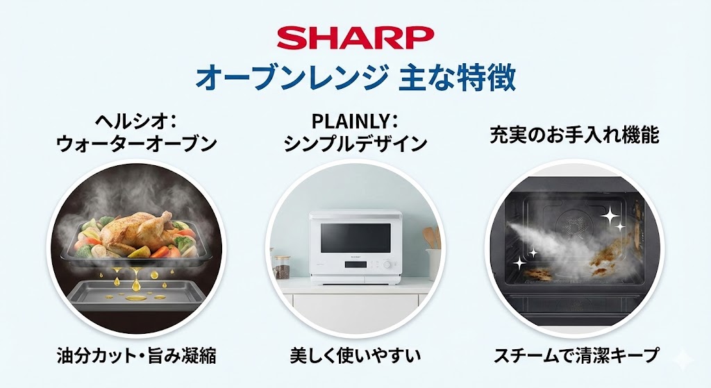 シャープ オーブンレンジの特徴