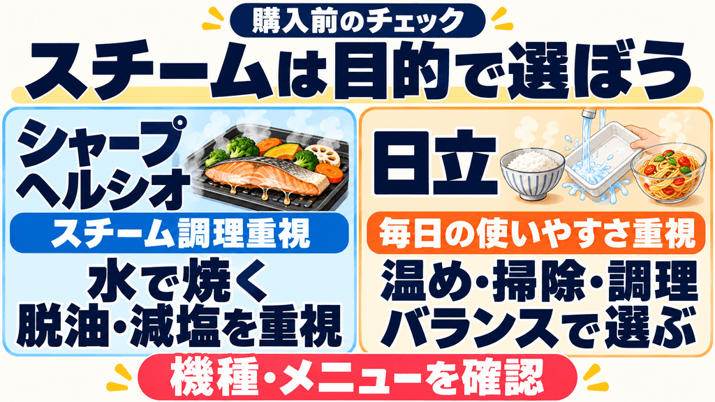 購入前に知っておくべき日立オーブンレンジの注意点　スチーム機能の「本格さ」はシャープ（ヘルシオ）に軍配