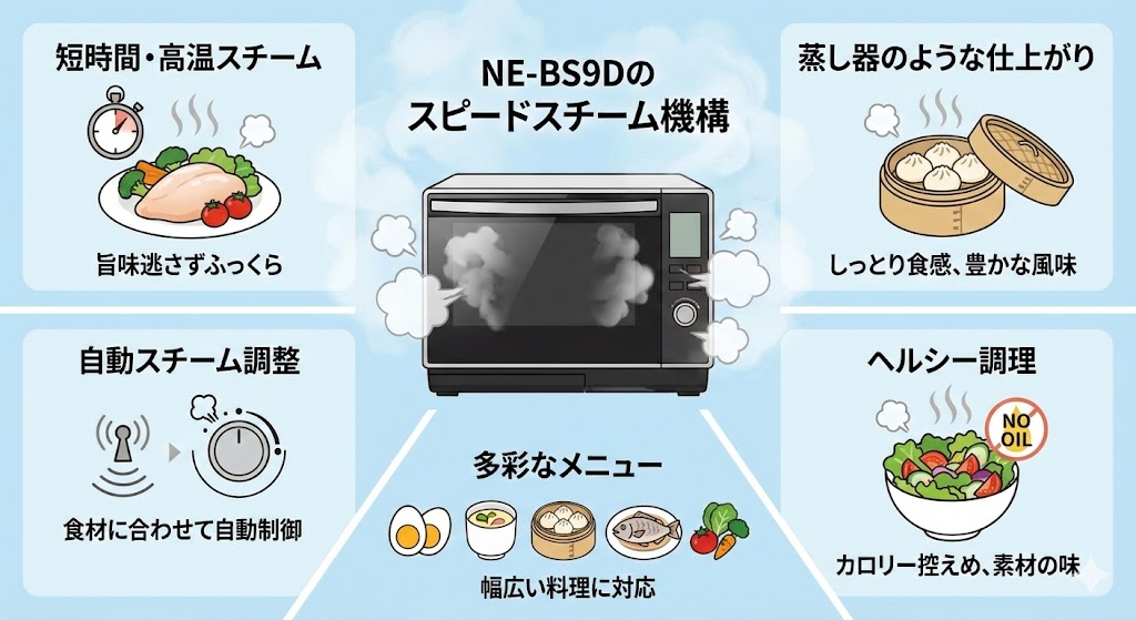 NE-BS9D スピードスチーム機構イメージ