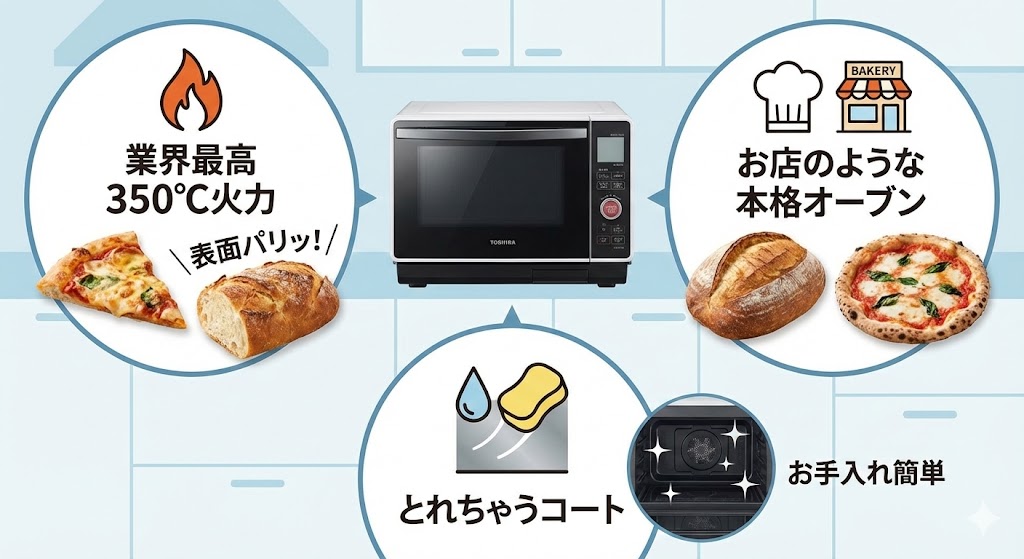 東芝オーブンレンジの主な特徴