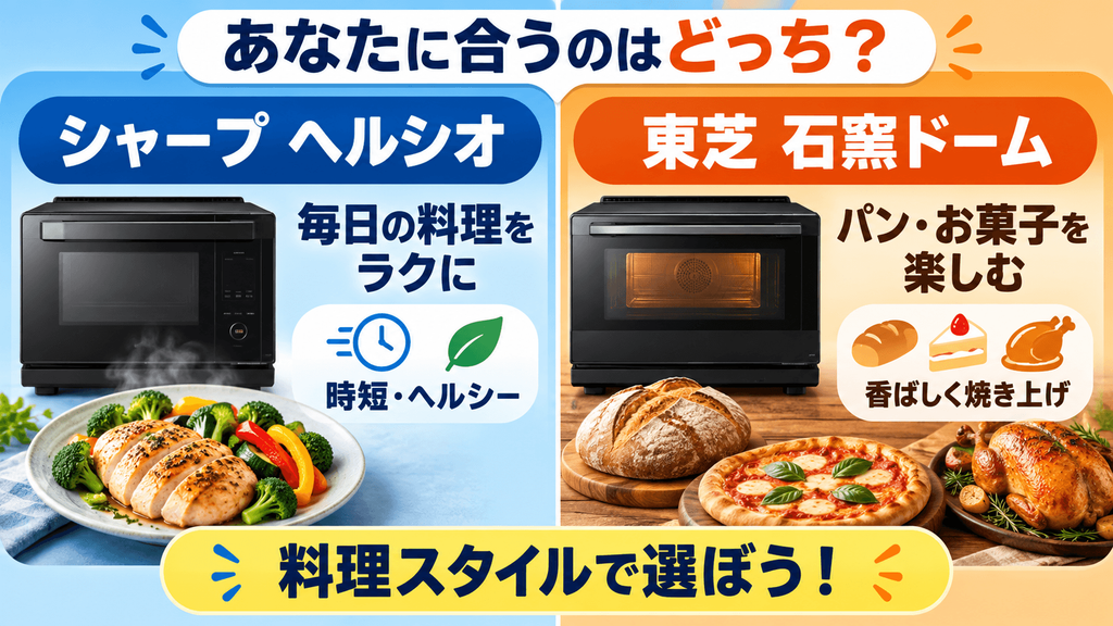 【まとめ】シャープと東芝のオーブンレンジあなたに合うのはどちら?