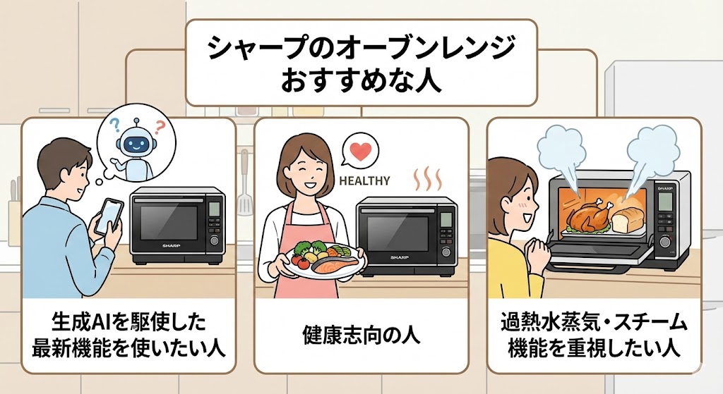シャープのオーブンレンジがおすすめな人