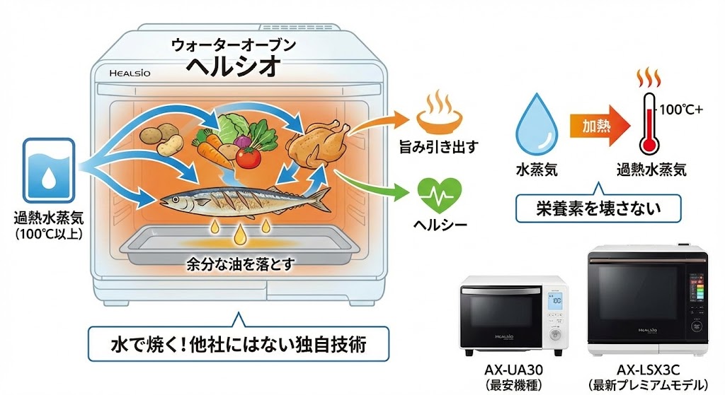 シャープと東芝のオーブンレンジ スチーム機能に優れている機種