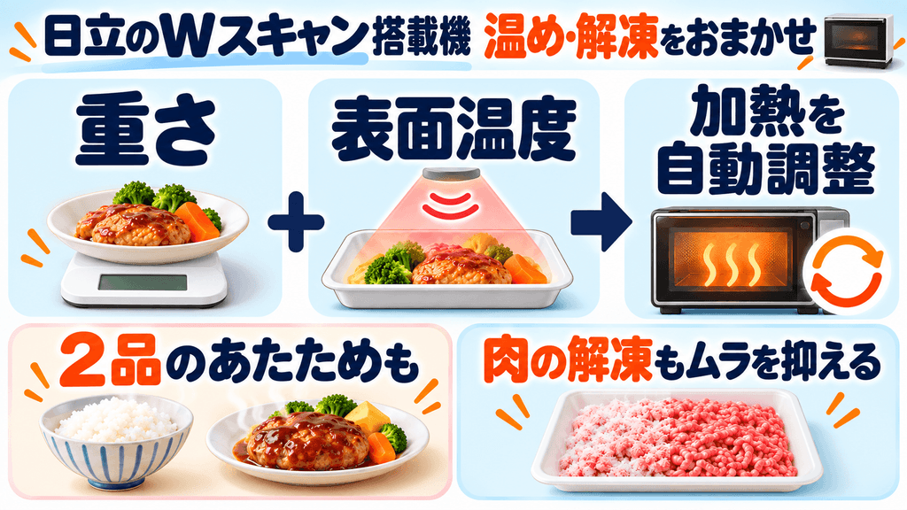 日立と東芝のオーブンレンジの決定的な違い　センサーとあたため性能｜普段使い・解凍なら「日立」が優秀