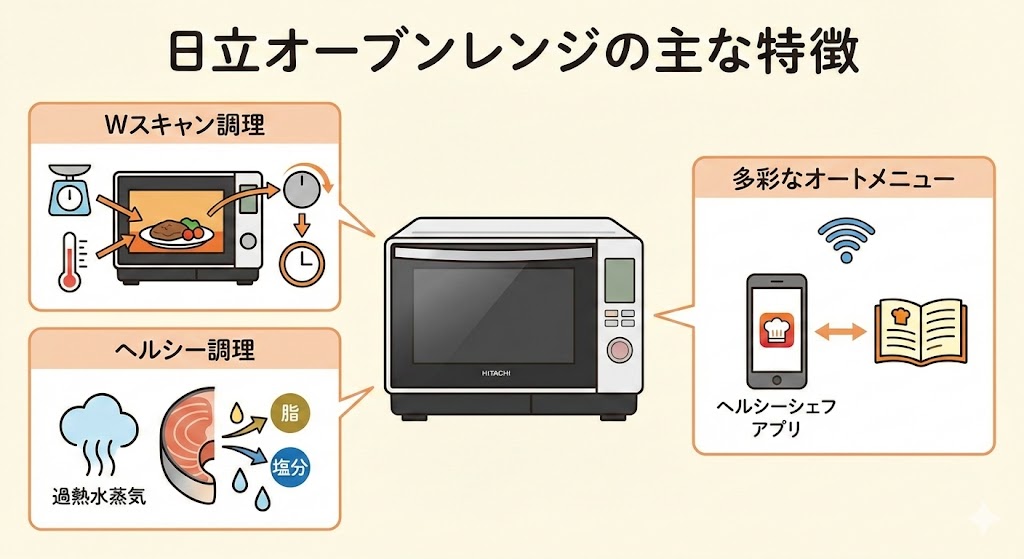 日立オーブンレンジの特徴