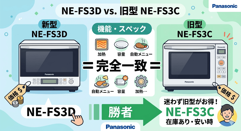 NE-FS3Dと型落ちNE-FS3Cの違い