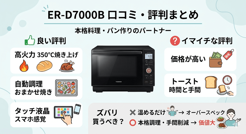 ER-D7000Bの口コミ・評判まとめ