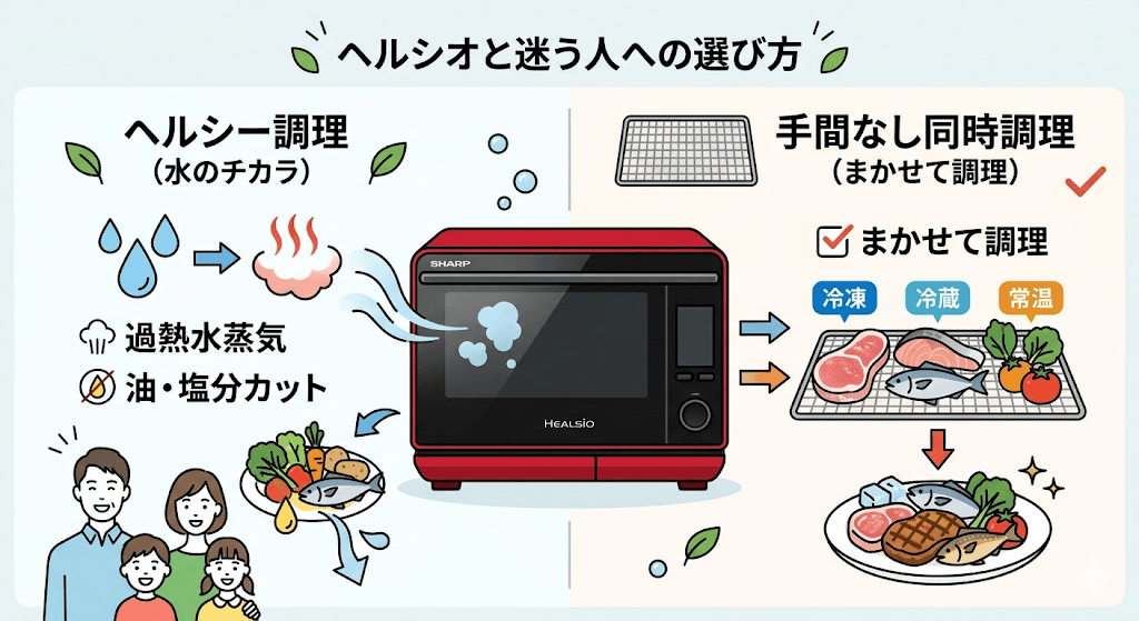 東芝石窯ドーム 水で焼く「ヘルシーさ」や、異なる食材の同時調理ならヘルシオ