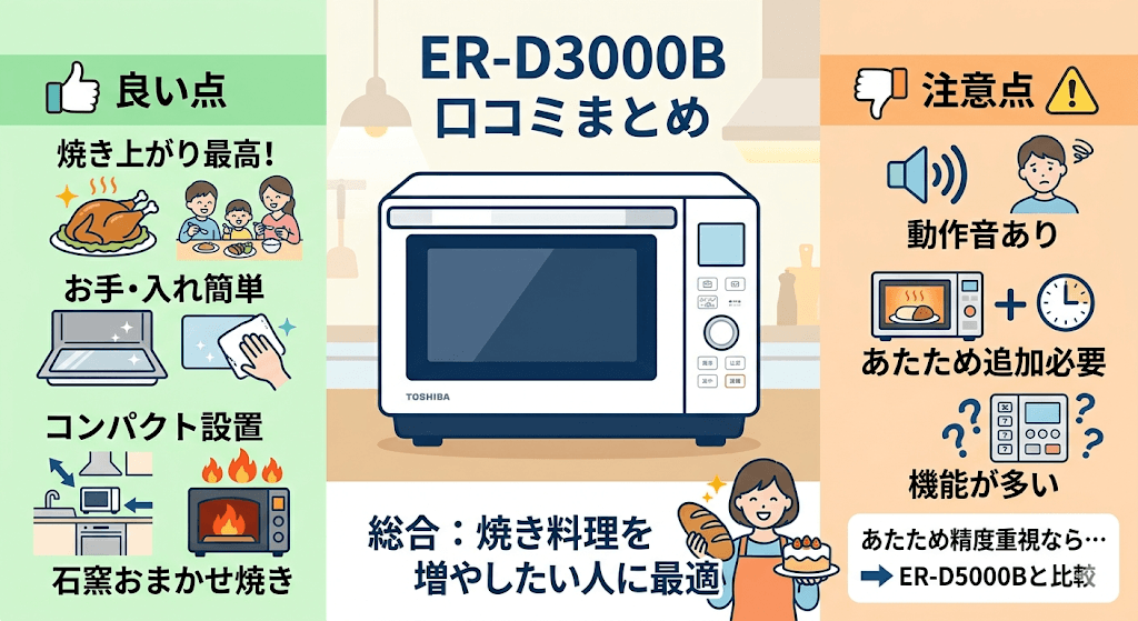 ER-D3000B 口コミ要約