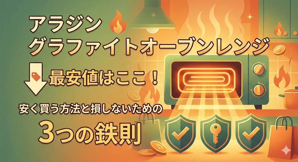 アラジン グラファイトオーブンレンジ最安値はここ！安く買う方法と損しないための3つの鉄則