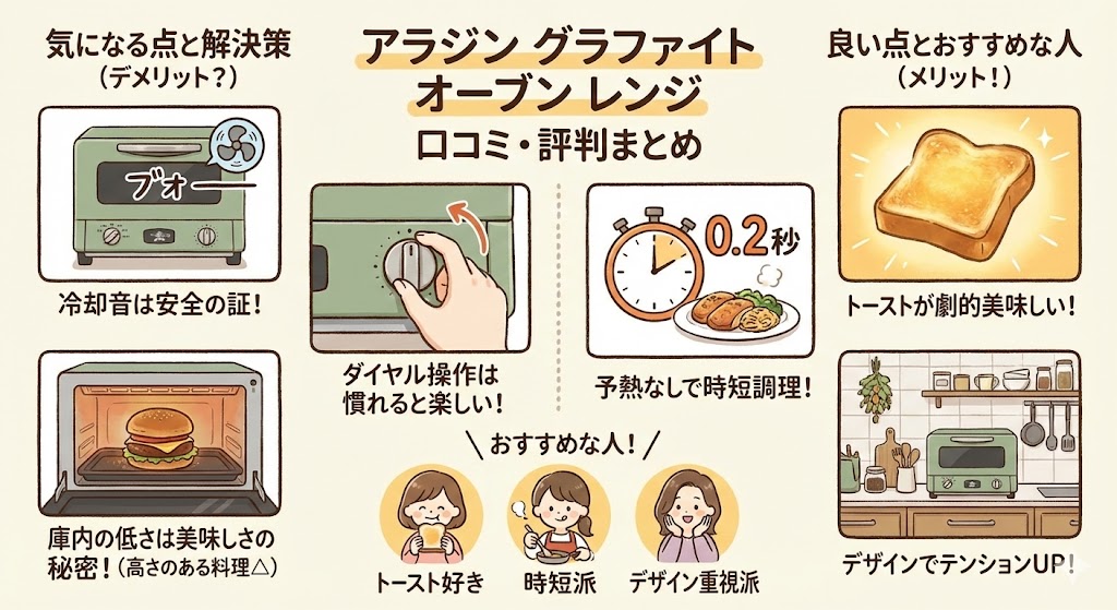 まとめ：アラジングラファイトオーブンレンジの口コミ・評判