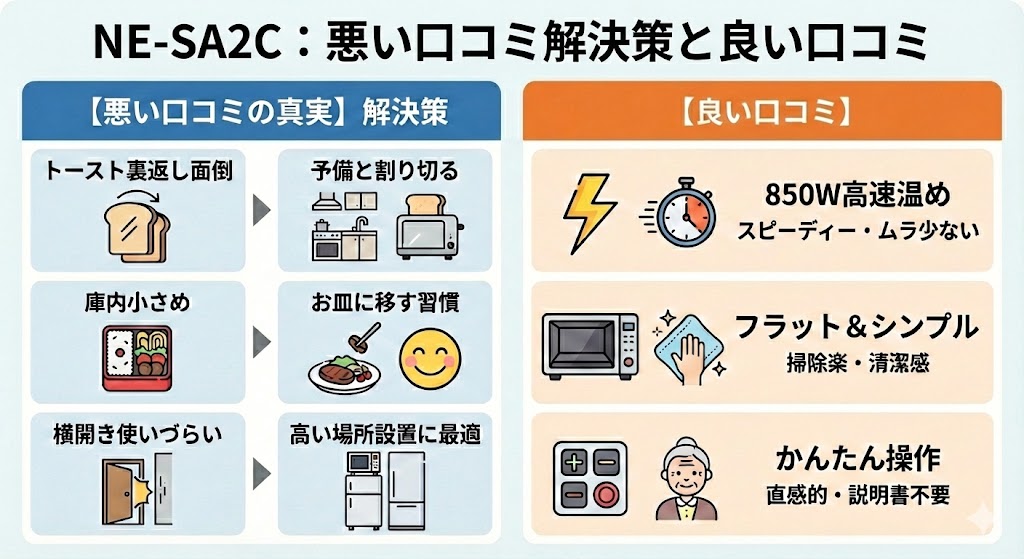 NE-SA2Cの悪い口コミと良い口コミ