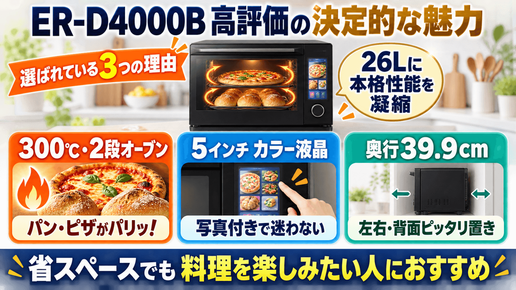 ER-D4000Bの良い口コミ・評判！選ばれている決定的な魅力