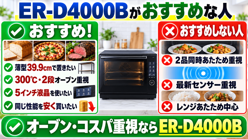 ER-D4000Bがおすすめな人・そうでない人