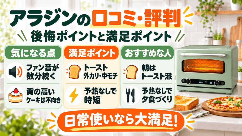 アラジン グラファイトオーブンレンジ 口コミ・評判まとめ