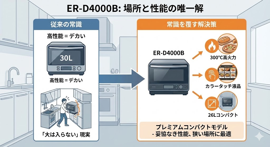 ER-D4000Bは「場所」と「性能」に悩む人のための唯一解