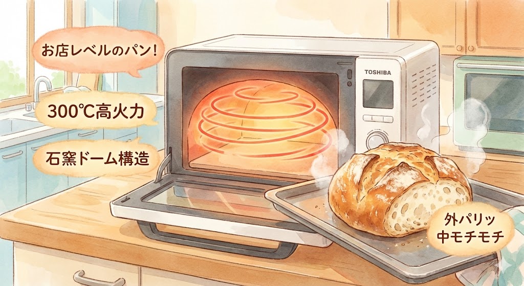 ER-D4000Bの良い口コミ「パンやピザがお店レベルに焼ける」