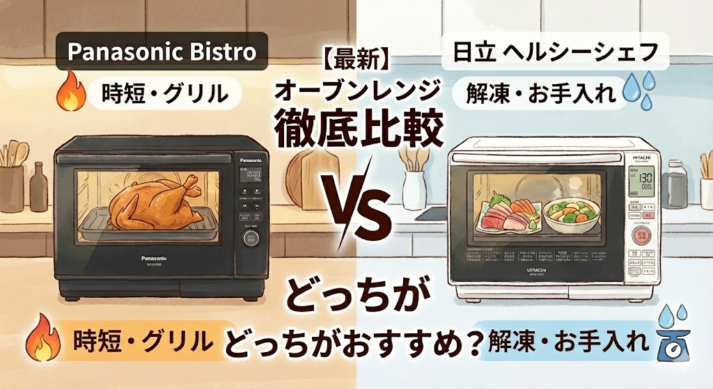 オーブンレンジ「パナソニックと日立」はどっちがおすすめ？違いを徹底比較