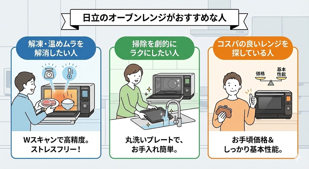 日立のオーブンレンジがおすすめな人