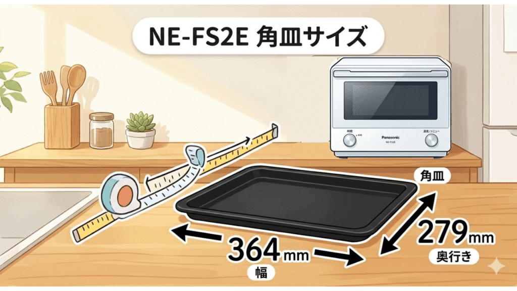 NE-FS2E　角皿のサイズ