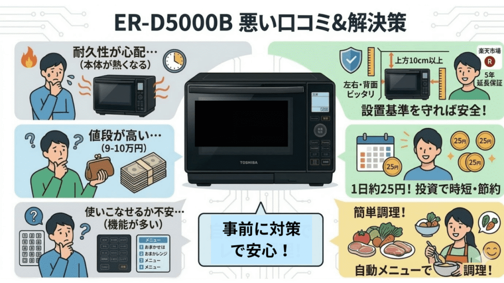 ER-D5000Bの「悪い口コミ」を徹底調査＆解決策