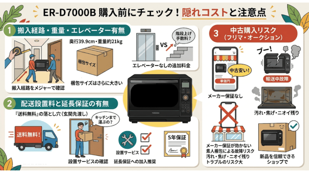ER-D7000B特有の「隠れコスト」と注意点