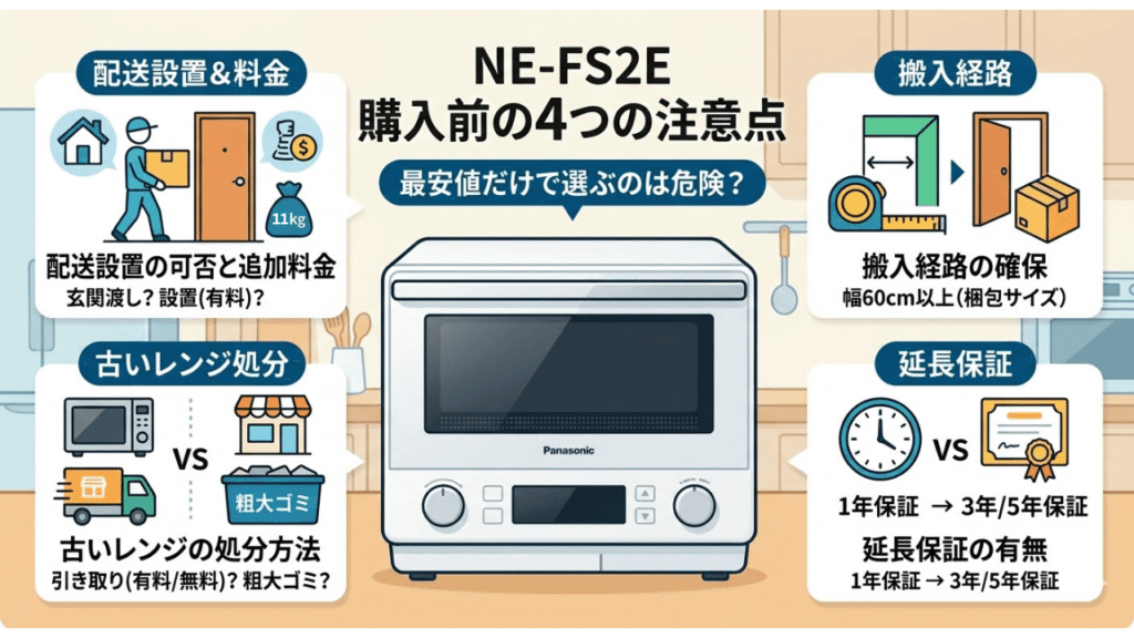 NE-FS2E購入前に確認すべき4つの注意点