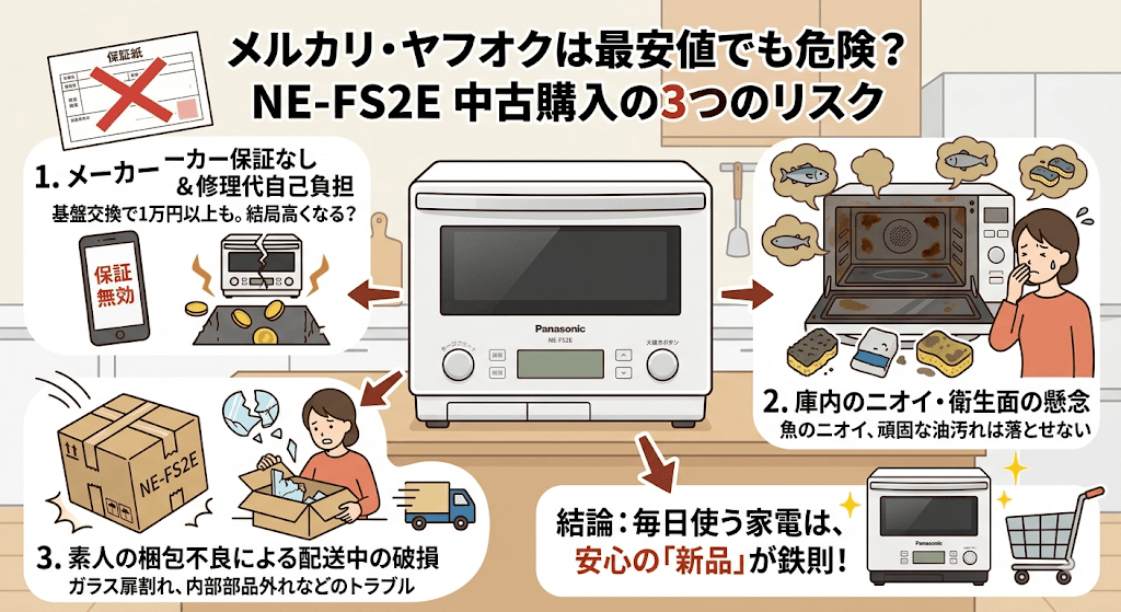 NE-FS2E中古購入の3つのリスク