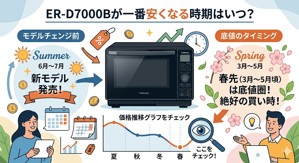 ER-D7000Bが一番安くなる時期はいつ?モデルチェンジ前後の価格推移と底値のタイミング