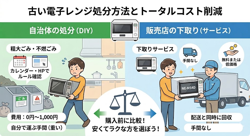 NE-MS4D買い替え時　自治体の粗大ごみ・不燃ごみルールの確認