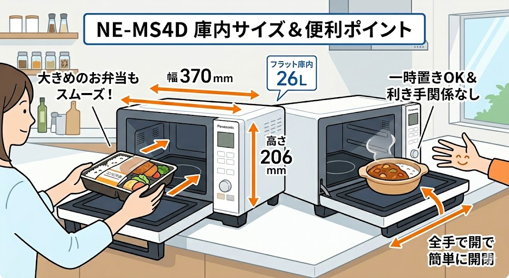 NE-MS4D　庫内サイズ