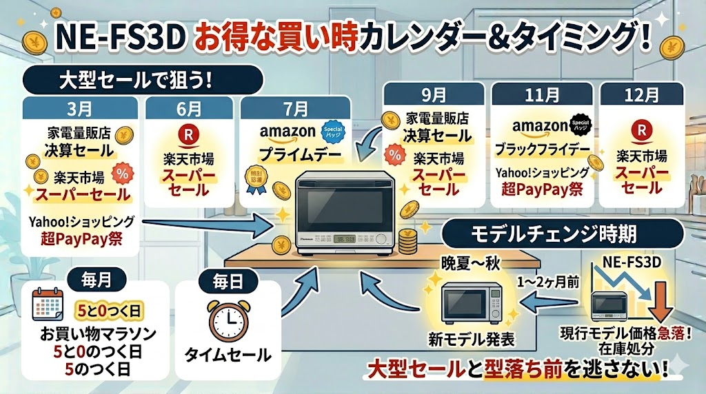 NE-FS3Dの最安値の時期はいつ？絶対に狙うべき「買い時」