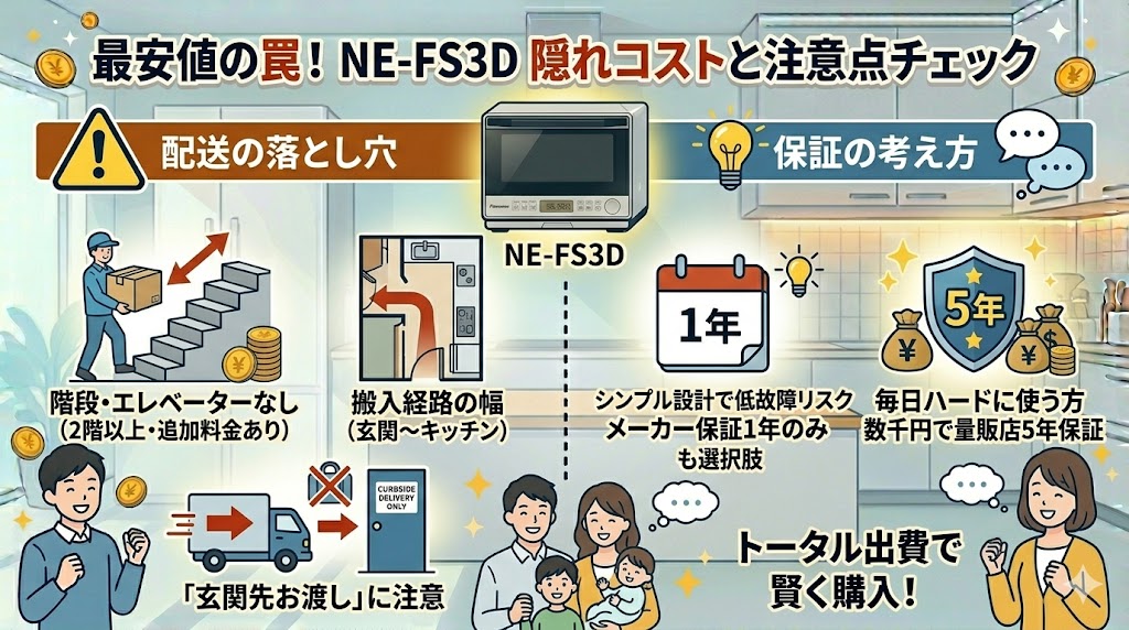 NE-FS3D最安値の罠！購入前に確認すべき「隠れコスト」と注意点