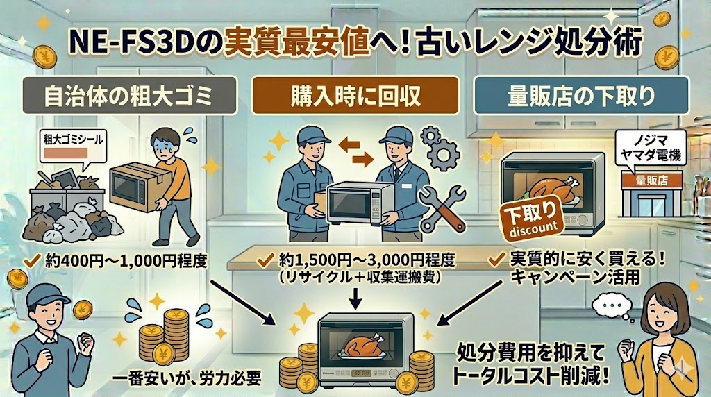 古いレンジの処分・出口戦略でNE-FS3Dの最安値をさらに更新！