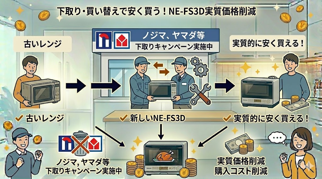 下取りでNE-FS3Dの購入コストを下げる