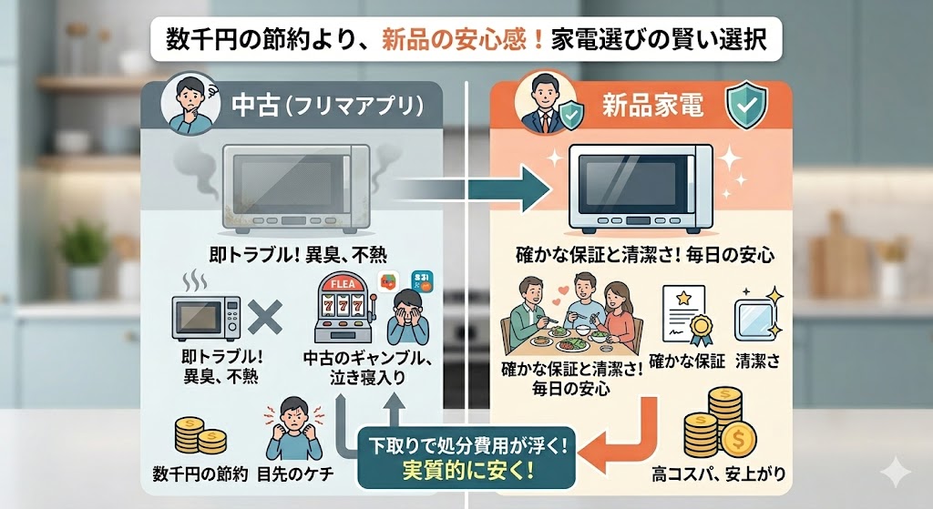 数千円の節約より「新品の安心感」が圧倒的に高コスパ！