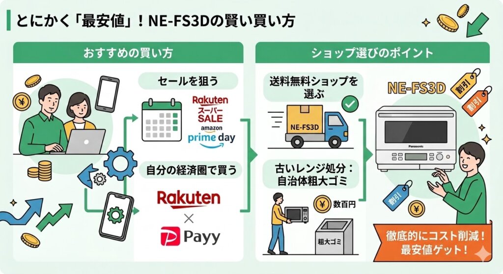 とにかく「最安値」優先でNE-FS3Dを安く買う方法