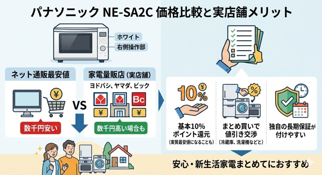 家電量販店でのNE-SA2Cの価格と実店舗ならではのメリット
