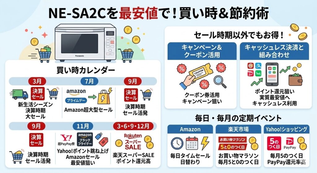 最安値になる時期はいつ？NE-SA2Cの買い時・節約術