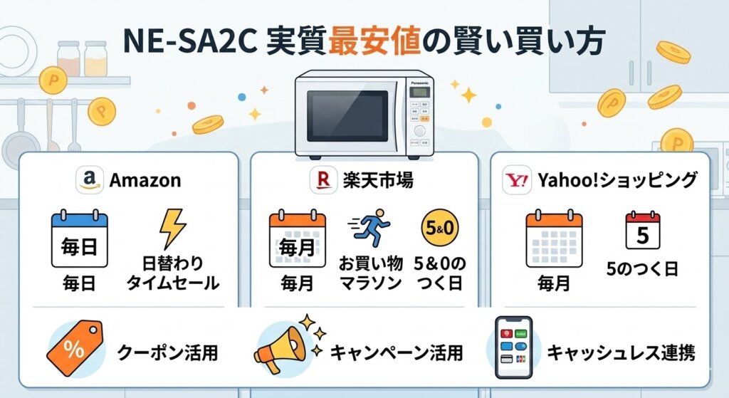 キャンペーンやクーポンの活用でNE-SA2Cの実質最安値を狙う