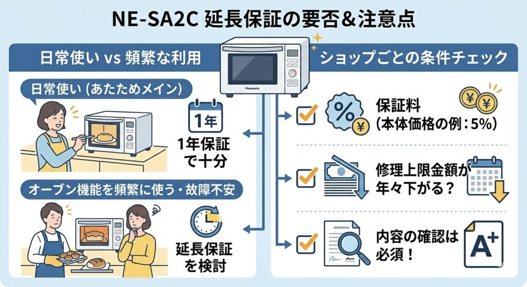 NE-SA2C延長保証は必要？注意点
