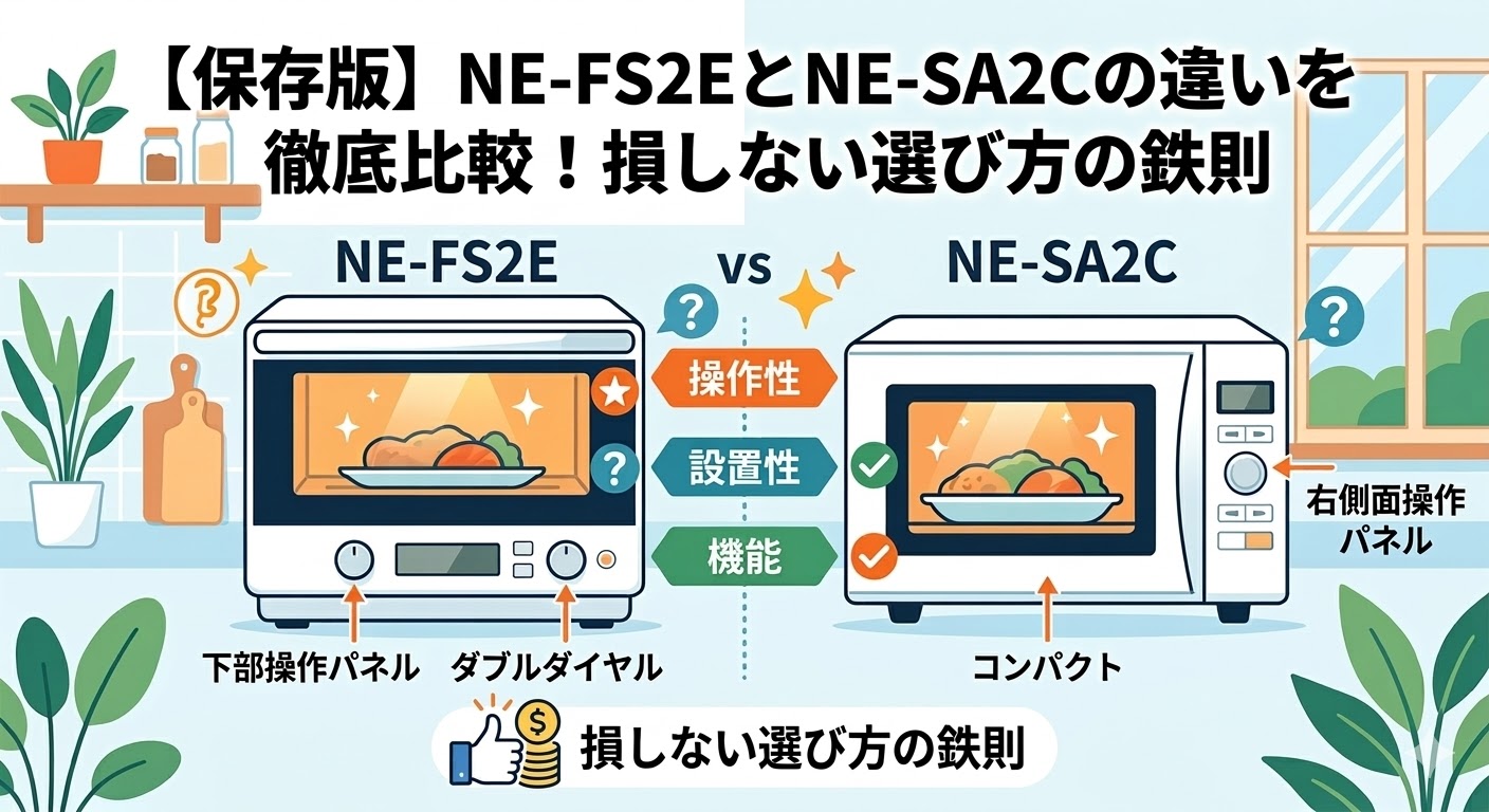 【保存版】NE-FS2EとNE-SA2Cの違いを徹底比較！損しない選び方の鉄則