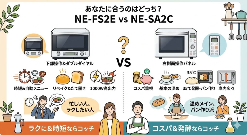 NE-FS2EとNE-SA2C、あなたに合うのはどっち？