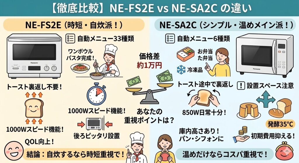 【徹底比較】NE-FS2EとNE-SA2Cの違い