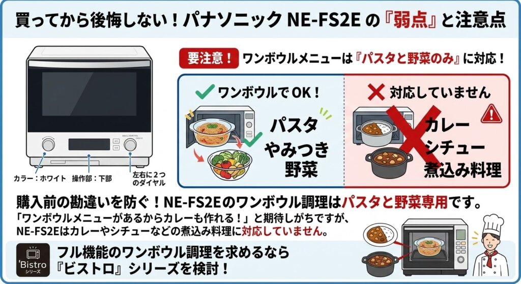 NE-FS2Eのデメリット・注意点！