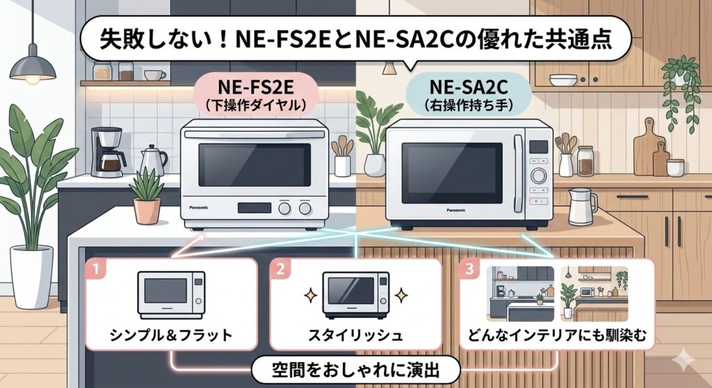 NE-FS2EとNE-SA2Cの優れた「共通点」　シンプル＆スタイリッシュなデザイン