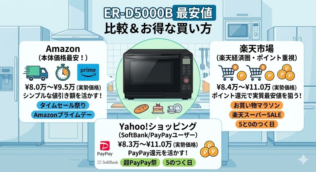 ER-D5000Bの最安値はどこ？主要サイトの価格比較