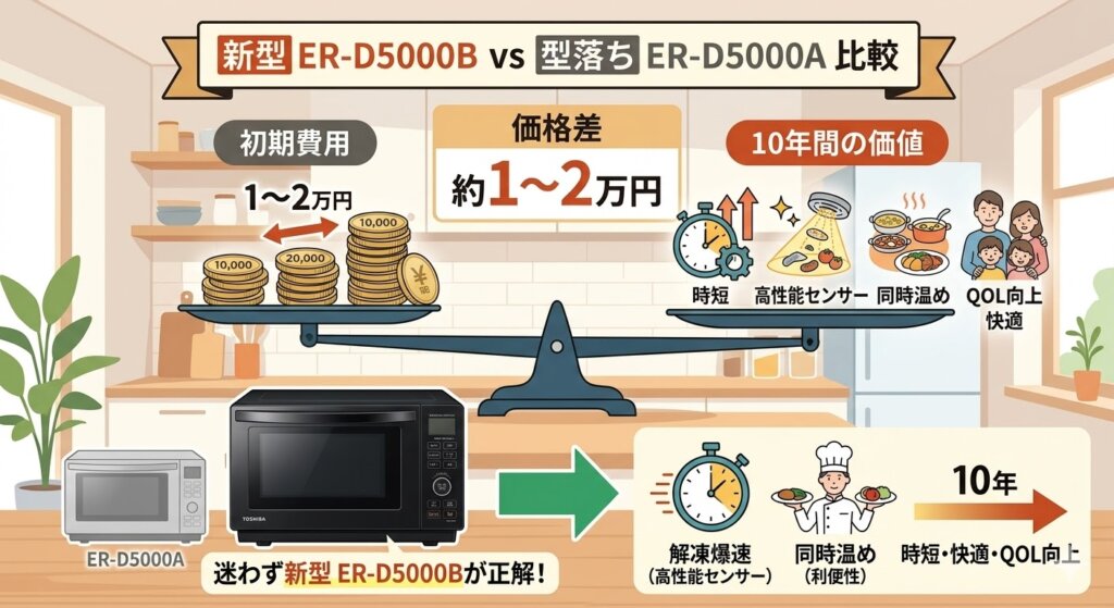 ER-D5000B ER-D5000A　価格差