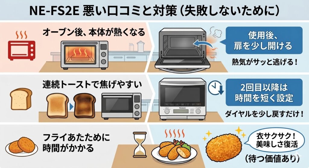 NE-FS2Eの悪い口コミ・気になる評判（失敗しないための対策）